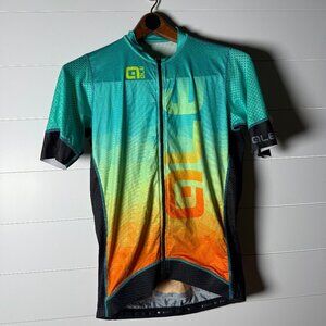 ALE Cycling Jersey Short Sleeve Sz XXL Green, Orange, Yellow